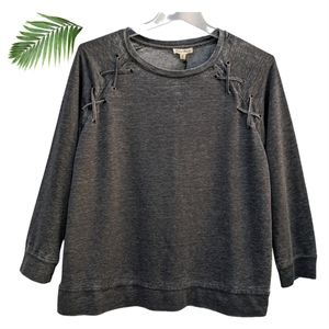 1XL Jane and Delancey Scoop Neck Gray Top Size 1XL